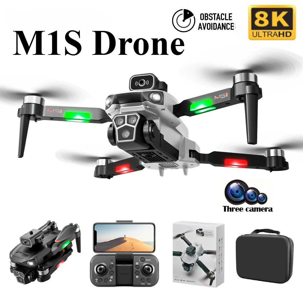 Jjrc Drone X12 - M1S Drone 8K Profesyonel Üçlü Kamera